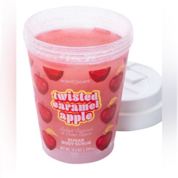 Scent X Scent Twisted Caramel Apple Scented Exfoliating Sugar Body Scrub 12.3 OZ - Picture 2 of 5